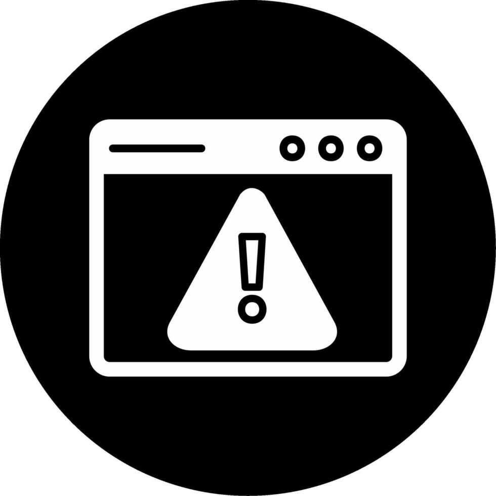 Web Warning Vector Icon