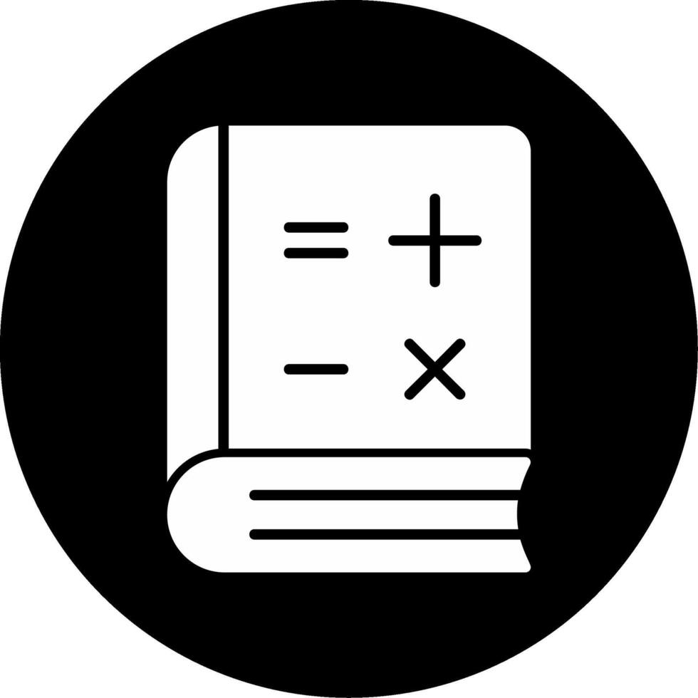 icono de vector de libro de matemáticas