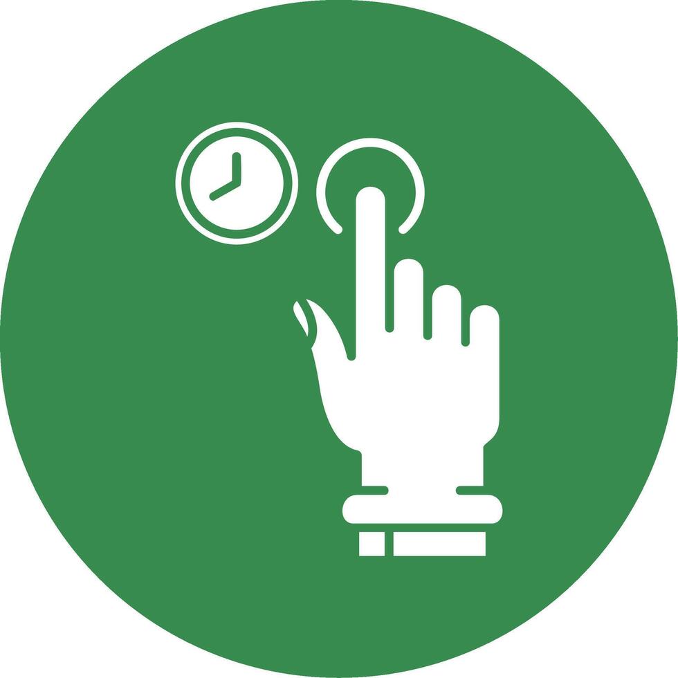 Click and Hold Glyph Circle Multicolor Icon vector
