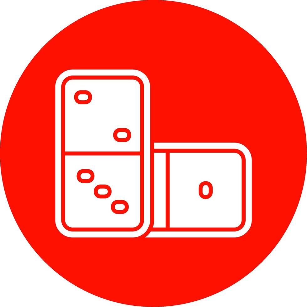 Domino Glyph Circle Multicolor Icon vector