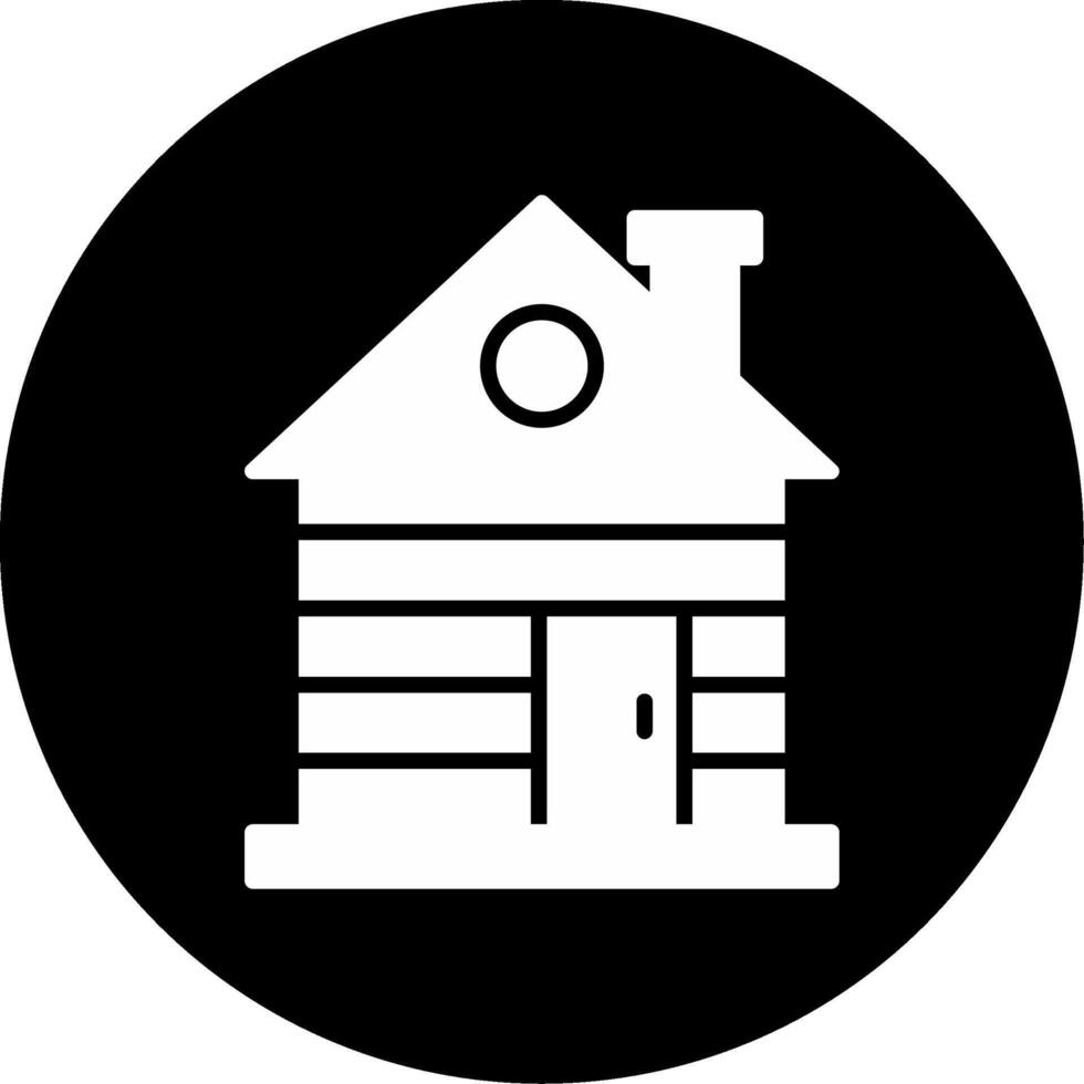 icono de vector de cabaña de madera