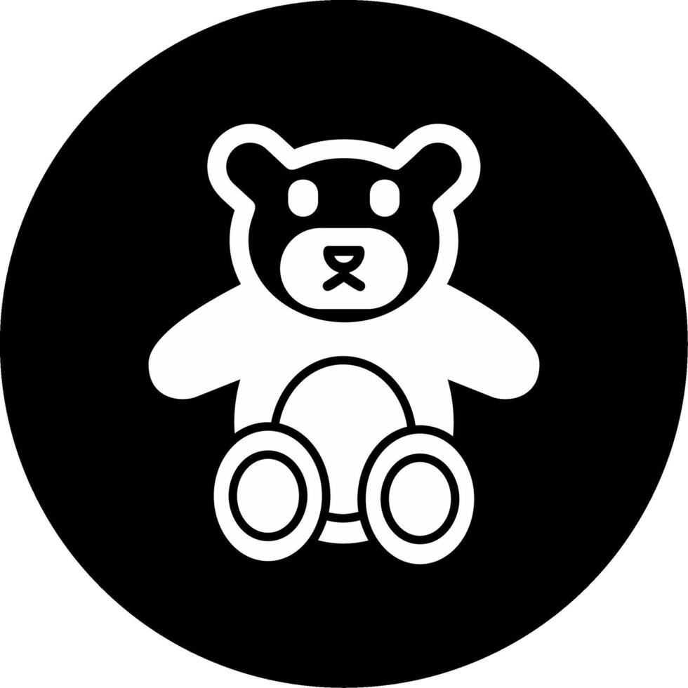 icono de vector de oso de peluche