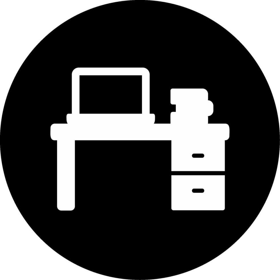 Office Desk Vector Icon