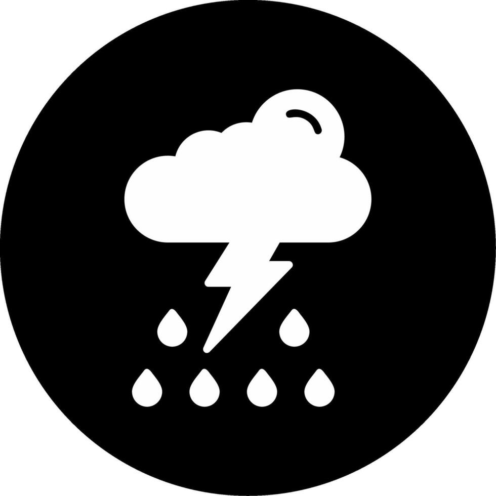 Thunder storm Vector Icon