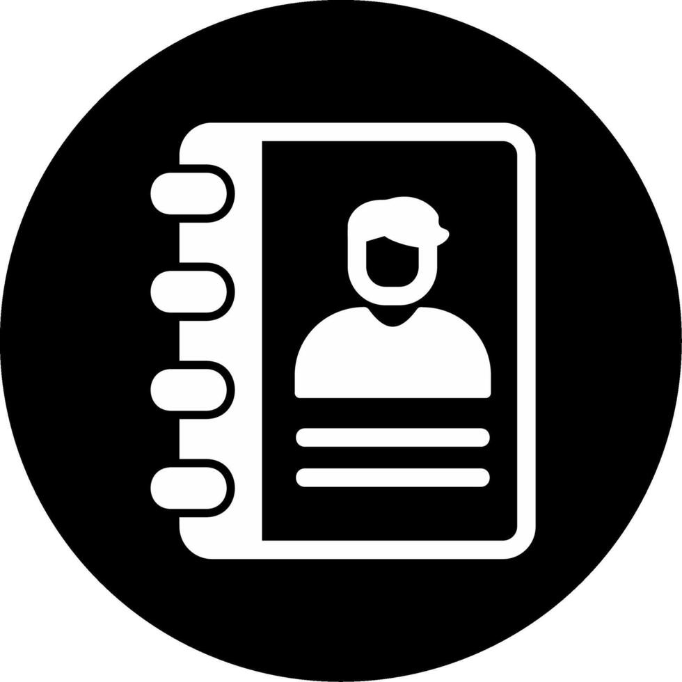 Contact Book Vector Icon