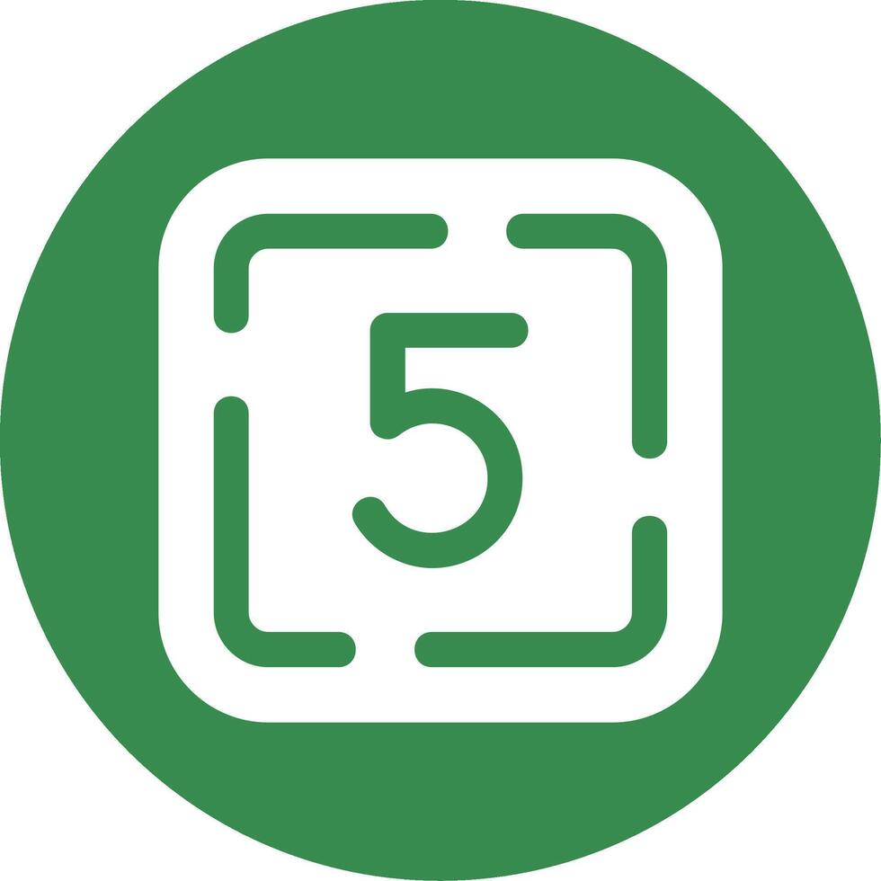 Five Glyph Circle Multicolor Icon vector