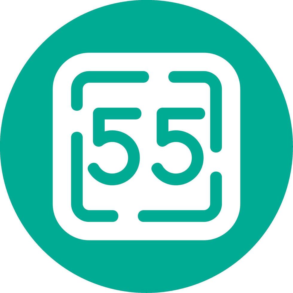 Fifty Five Glyph Circle Multicolor Icon vector