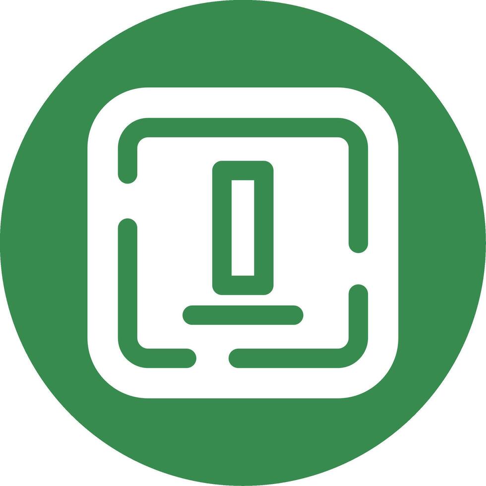 Bottom alignment Glyph Circle Multicolor Icon vector