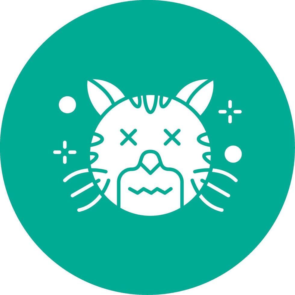 Dead Glyph Circle Multicolor Icon vector
