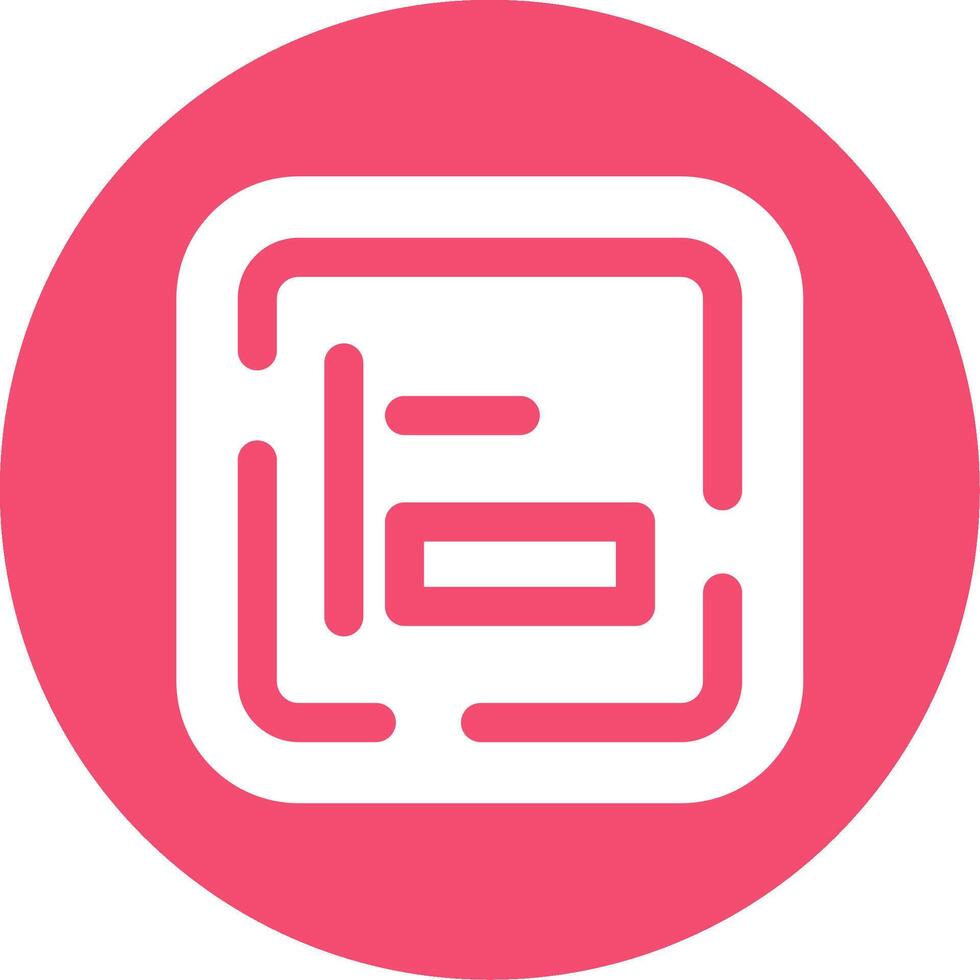 Left alignment Glyph Circle Multicolor Icon vector