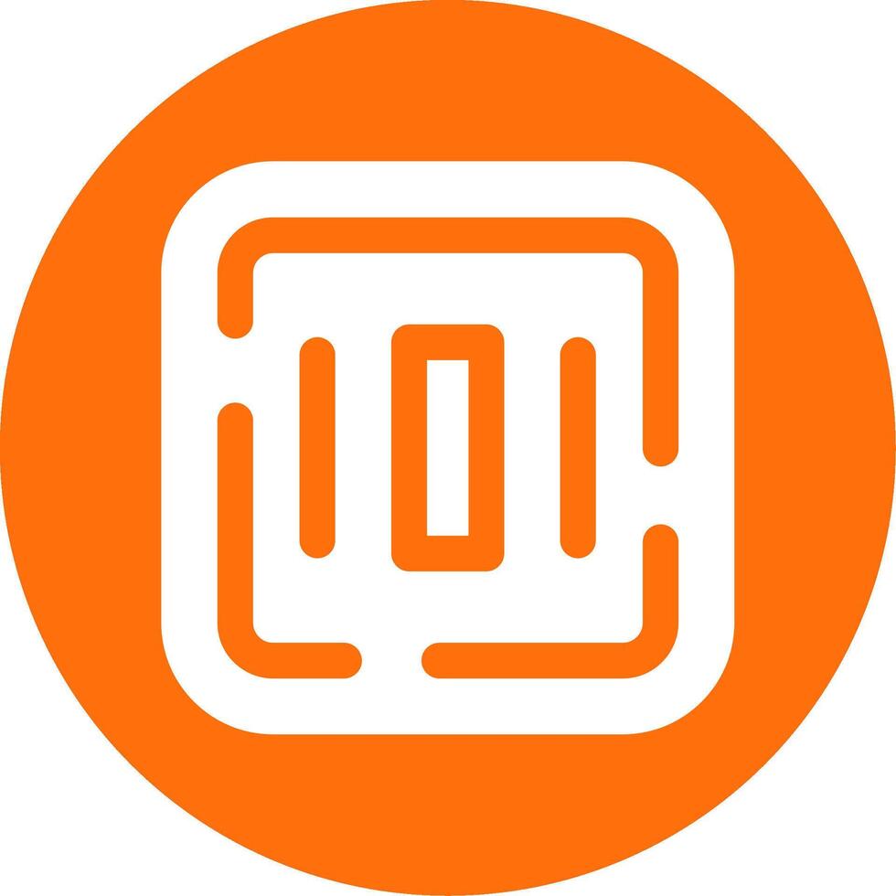 Center alignment Glyph Circle Multicolor Icon vector
