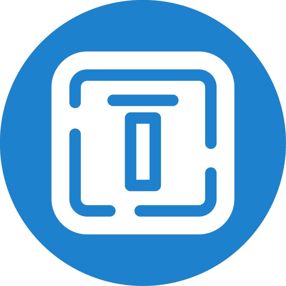 Top alignment Glyph Circle Multicolor Icon vector
