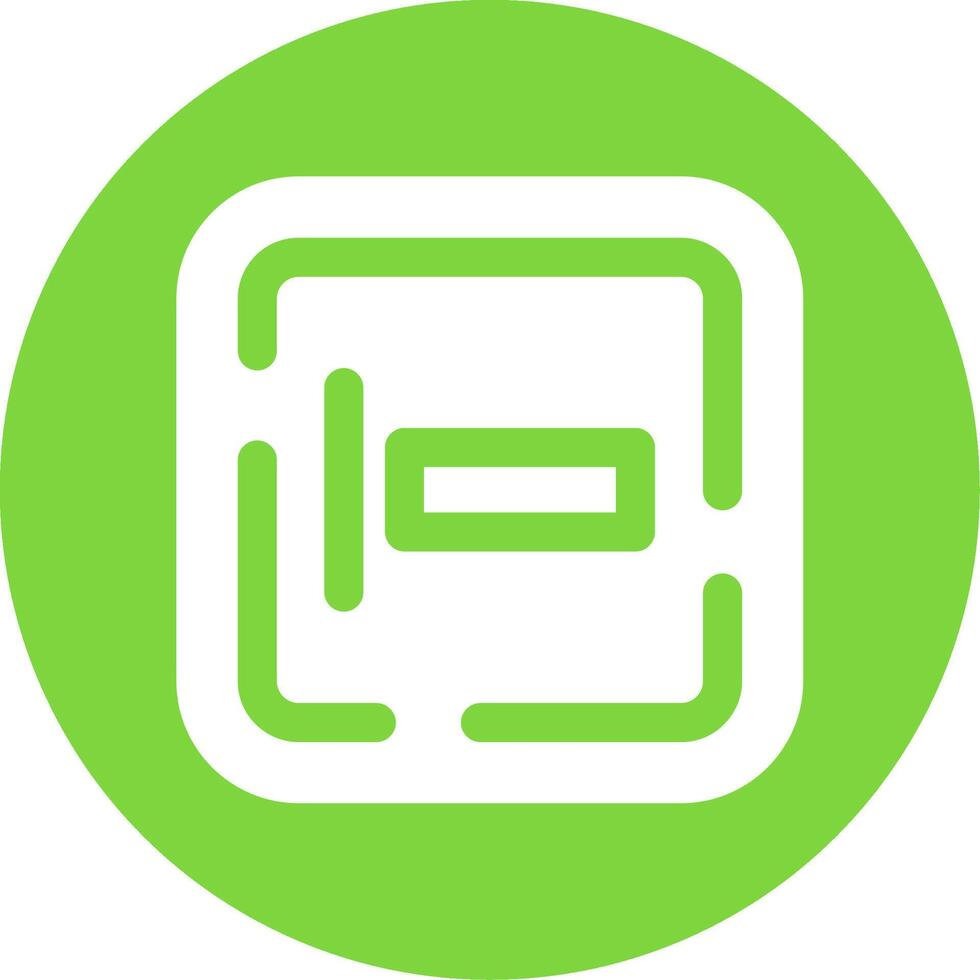 Right align Glyph Circle Multicolor Icon vector