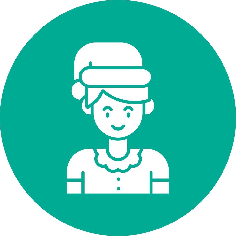 Boy Glyph Circle Multicolor Icon vector