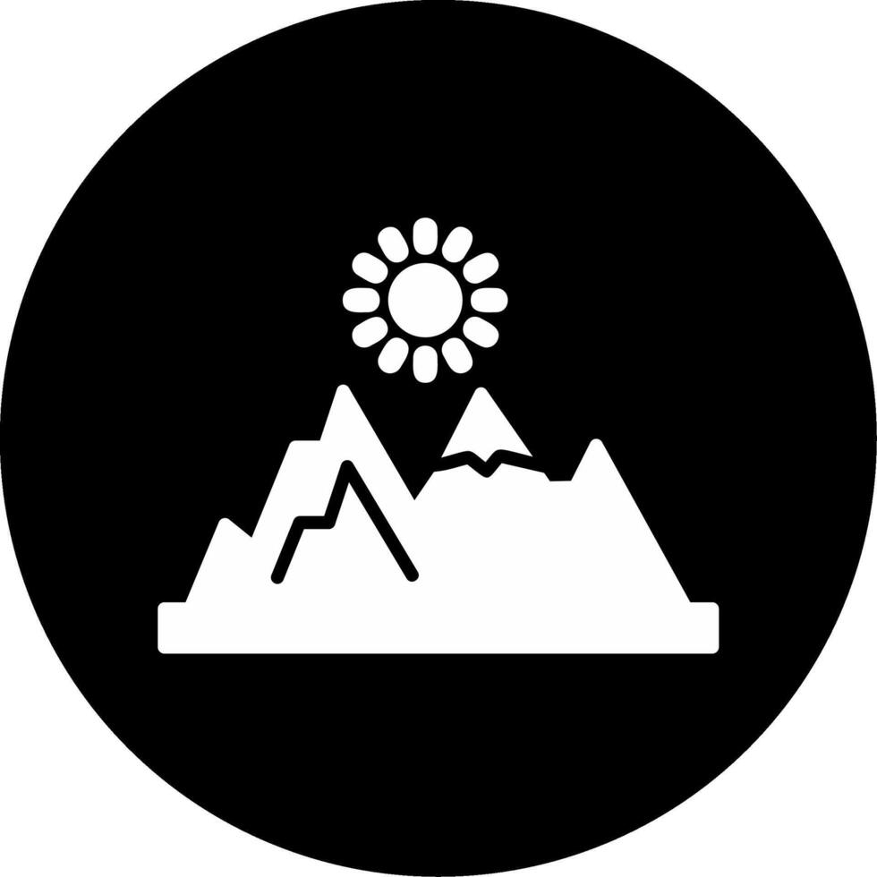 icono de vector de montaña