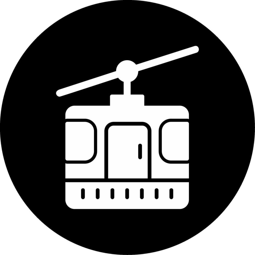 icono de vector de cabina de teleférico