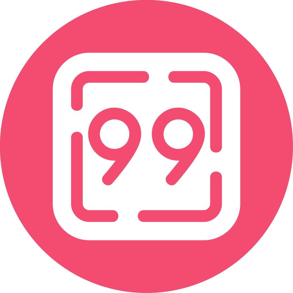 Ninety Nine Glyph Circle Multicolor Icon vector