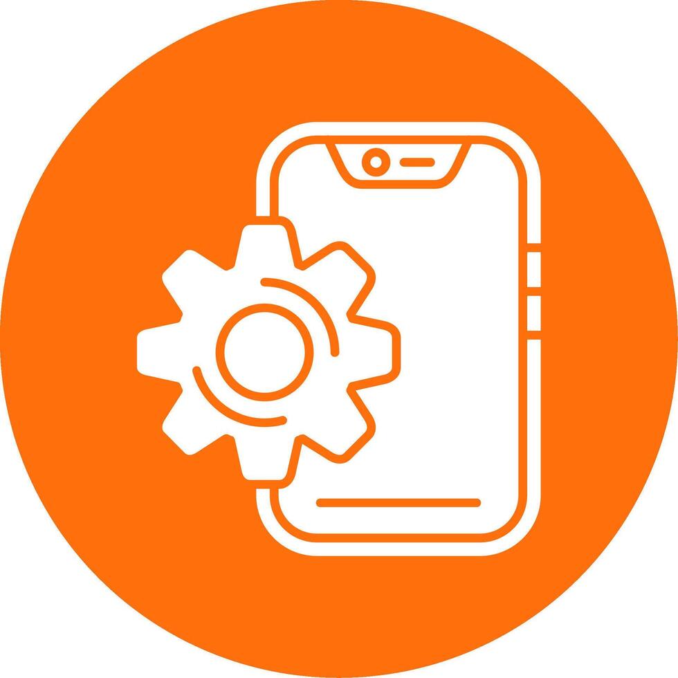 Setting Glyph Circle Multicolor Icon vector