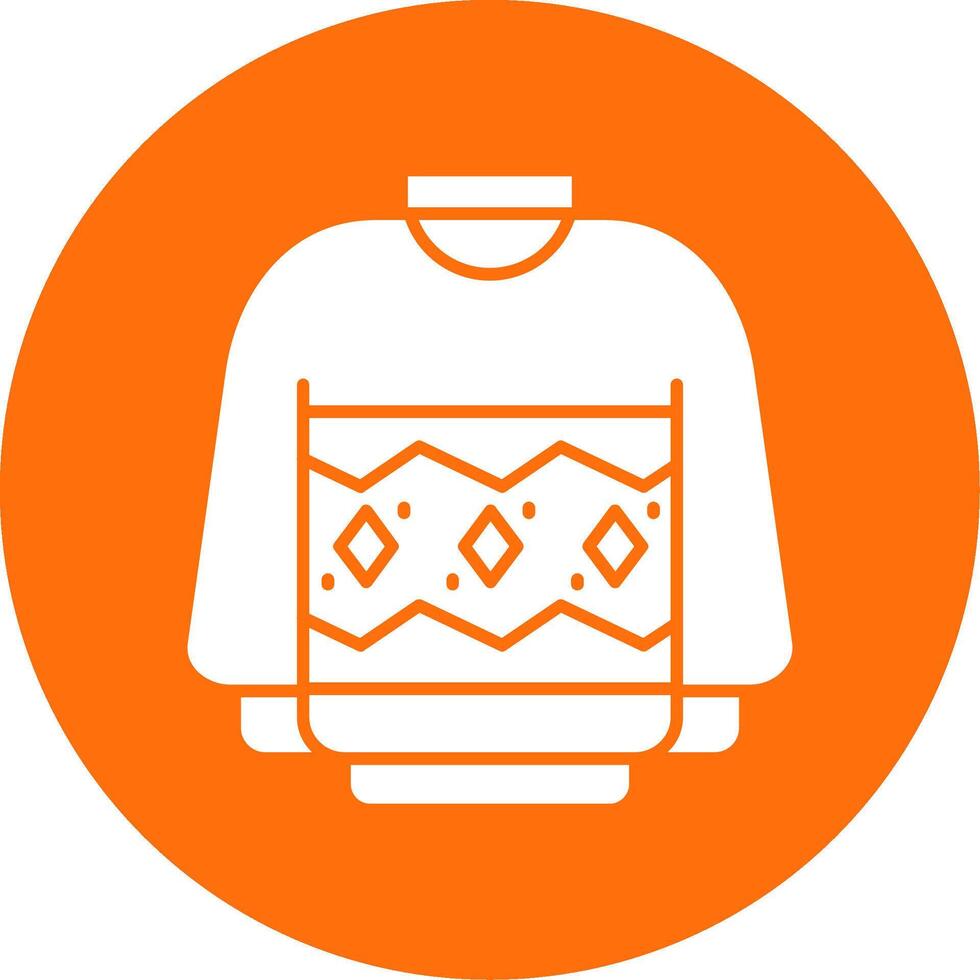 Sweater Glyph Circle Multicolor Icon vector