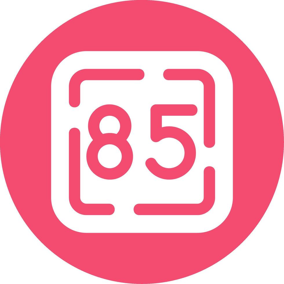 Eighty Five Glyph Circle Multicolor Icon vector