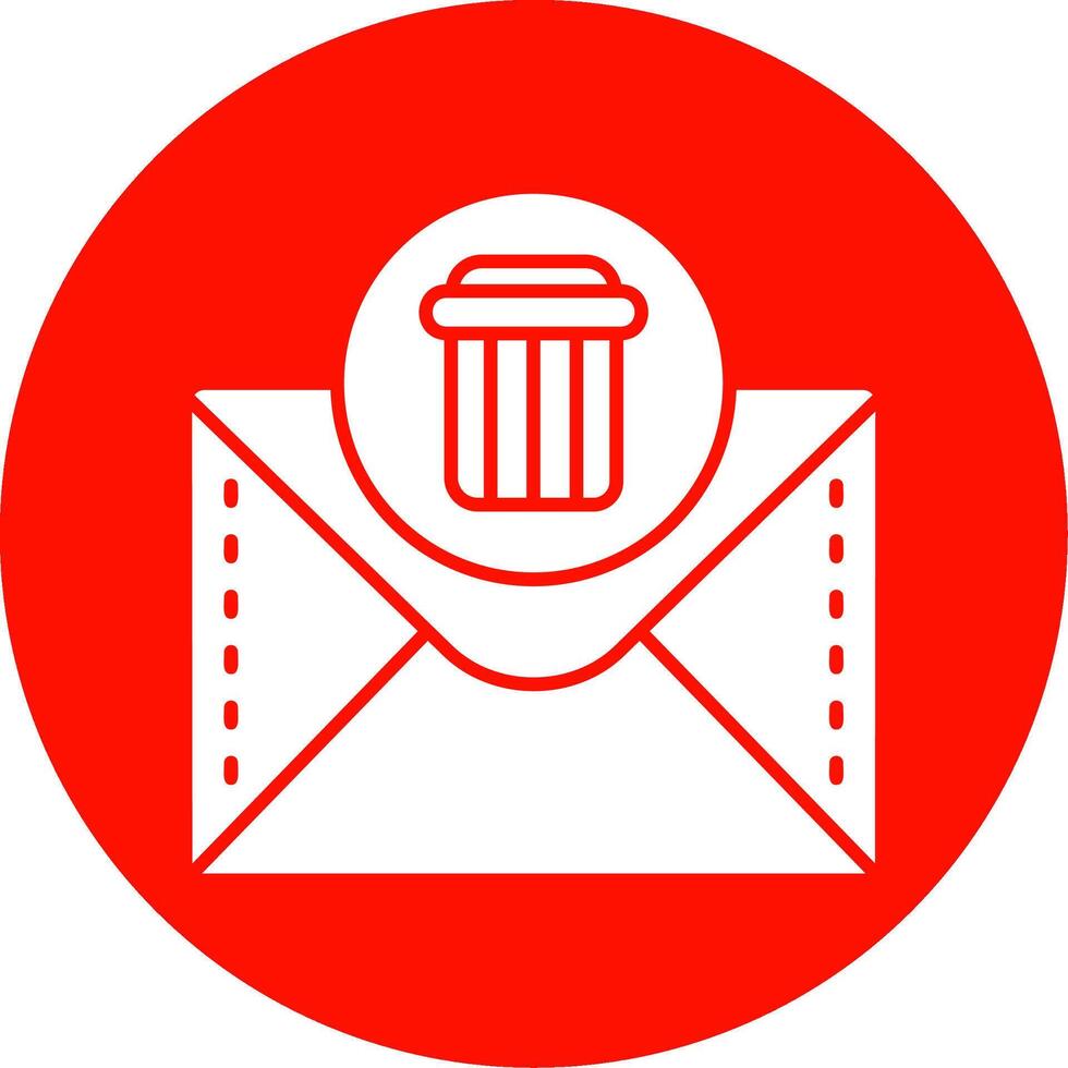Dustbin Glyph Circle Multicolor Icon vector