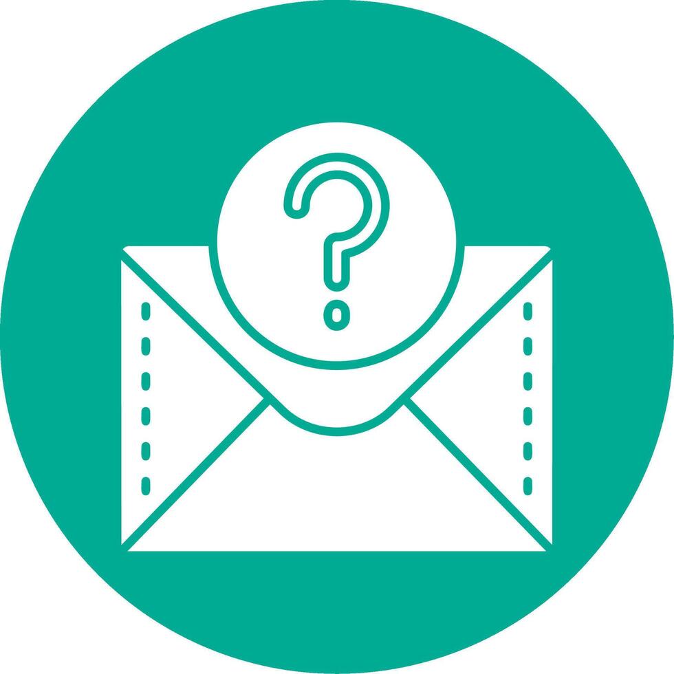 Question mark Glyph Circle Multicolor Icon vector