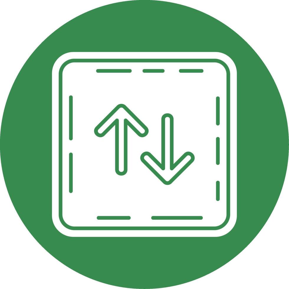 Swap Glyph Circle Multicolor Icon vector