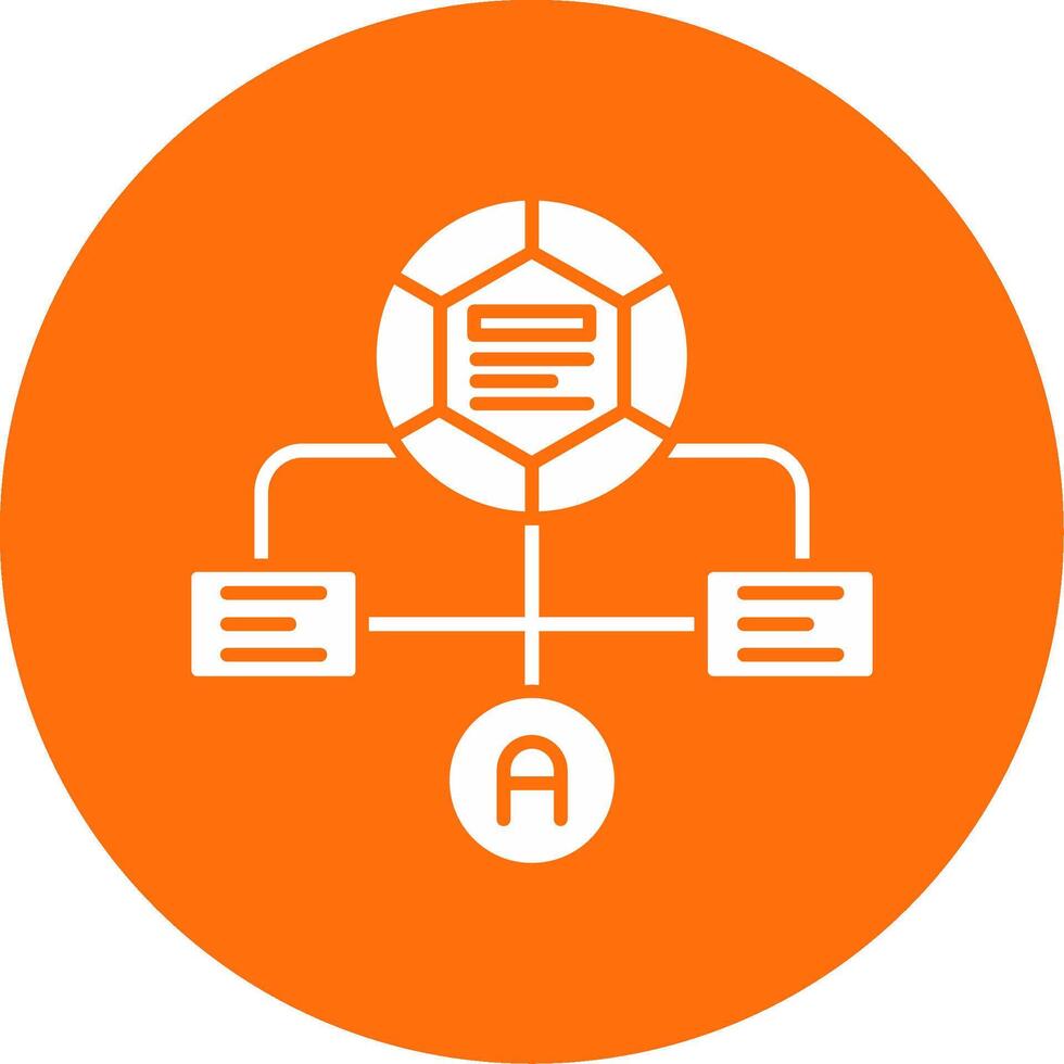 Workflow Glyph Circle Multicolor Icon vector