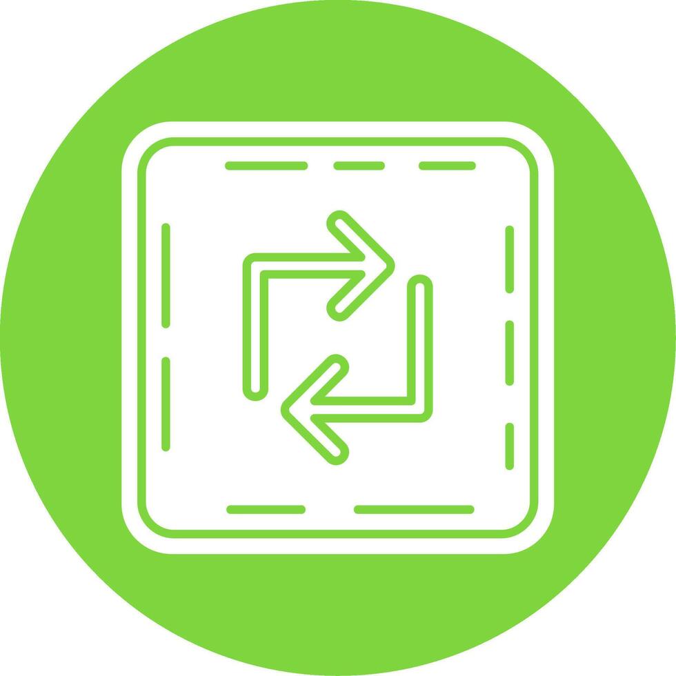 Loop Glyph Circle Multicolor Icon vector