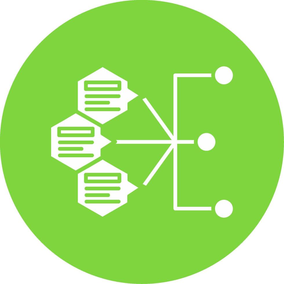 Index Glyph Circle Multicolor Icon vector
