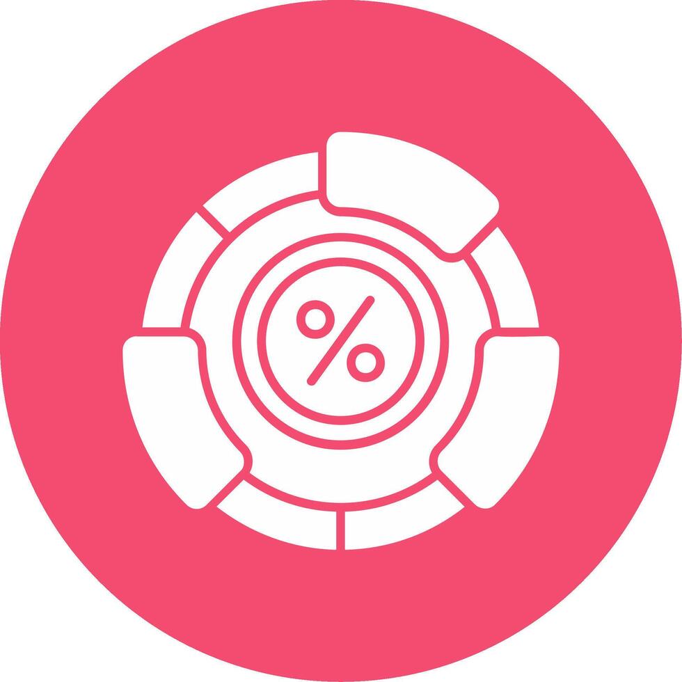 Ratio Glyph Circle Multicolor Icon vector