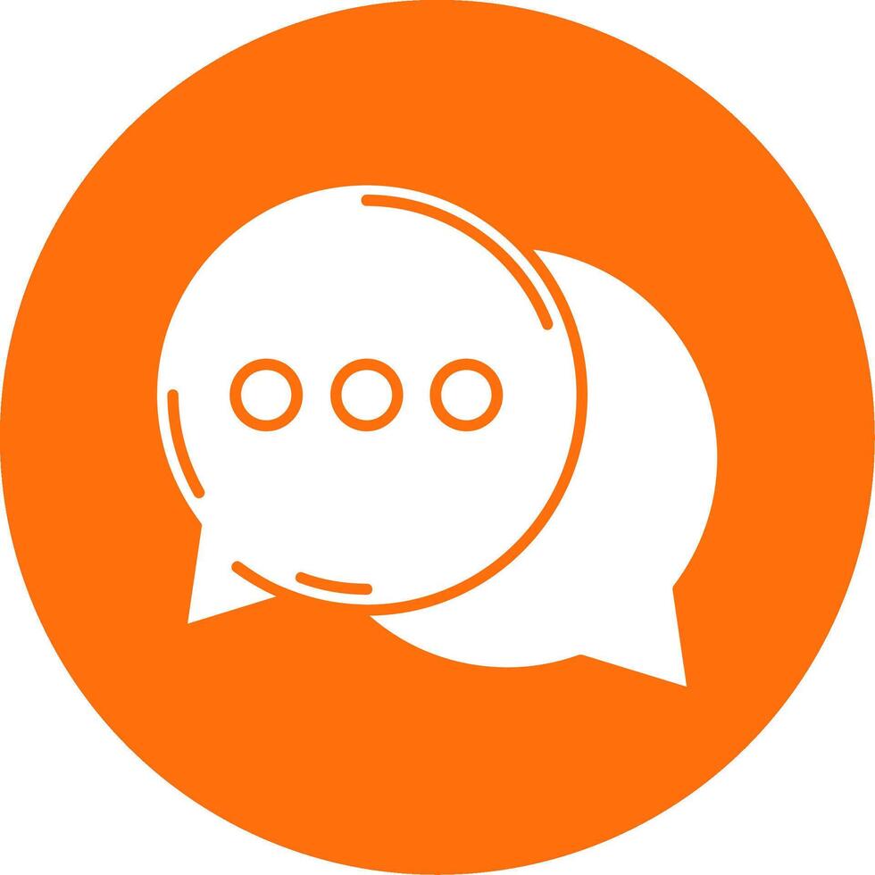 Speech bubbles Glyph Circle Multicolor Icon vector