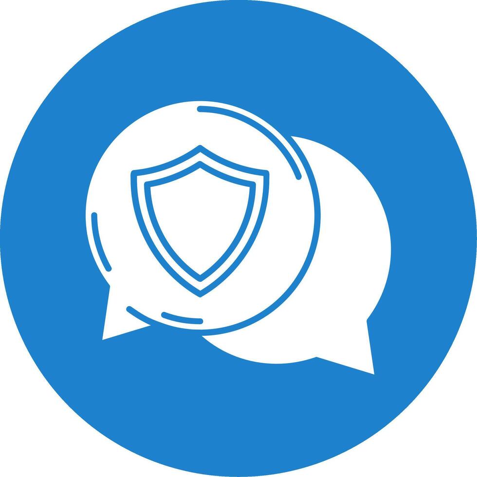 Secure Glyph Circle Multicolor Icon vector
