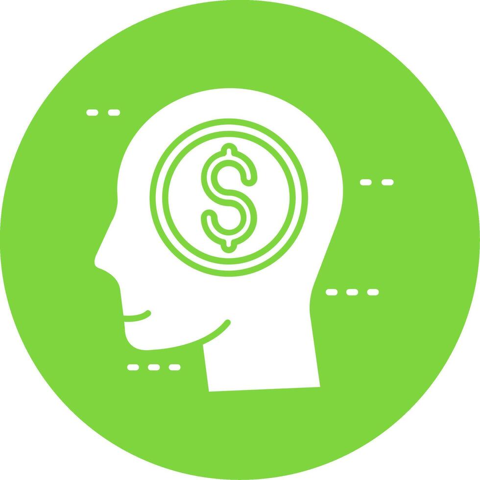 Greed Glyph Circle Multicolor Icon vector