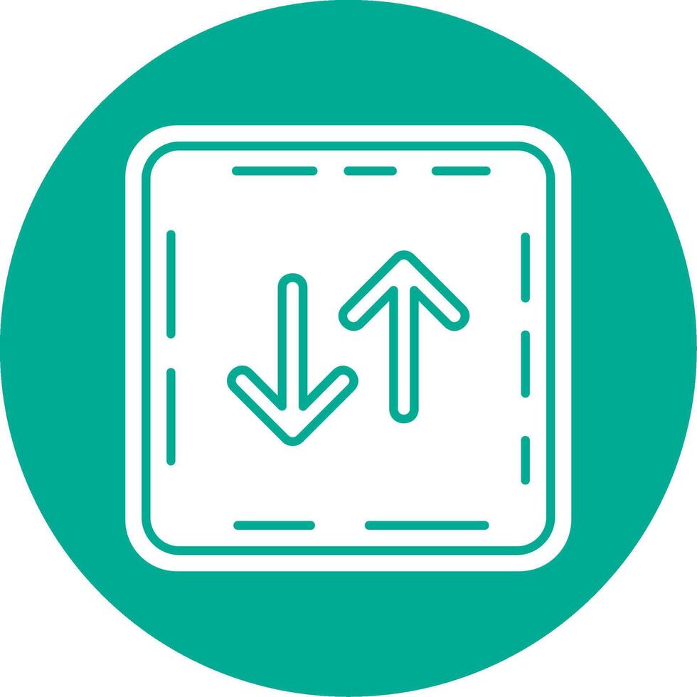 Swap Glyph Circle Multicolor Icon vector