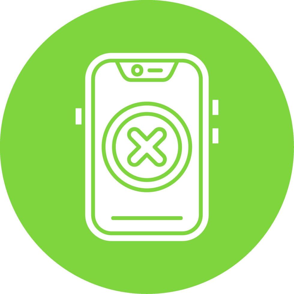 Cancel Glyph Circle Multicolor Icon vector
