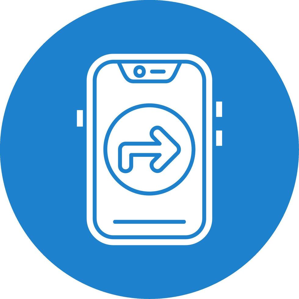 Direction Glyph Circle Multicolor Icon vector