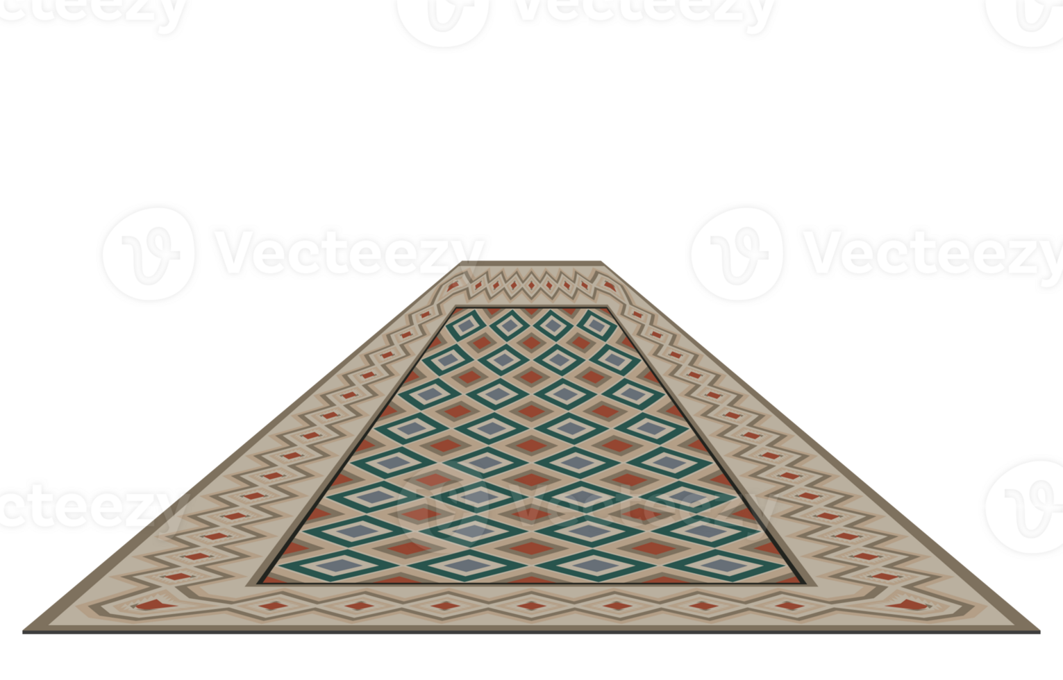 tappeti siamo di cui su il pavimento nel un' lungo, in profondità direzione per collocazione decorativo elementi nel il passerella. leggero Marrone tappeto png