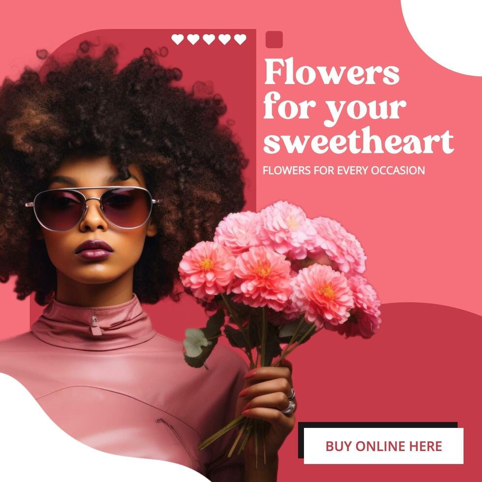 Online Flower Shop Instagram Post Template