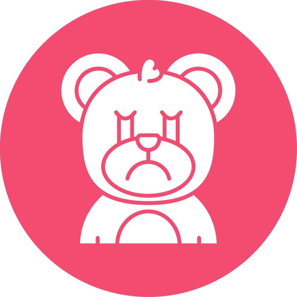 Cry Glyph Circle Multicolor Icon vector