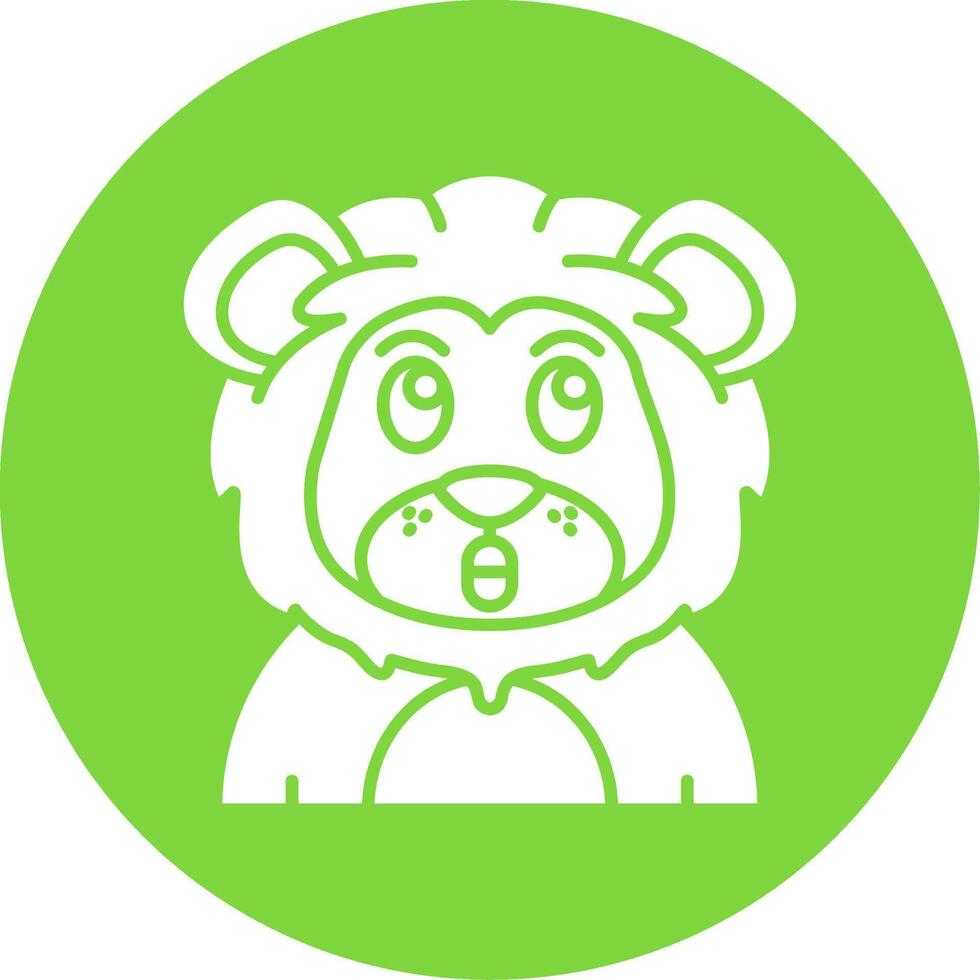 Surprised Glyph Circle Multicolor Icon vector
