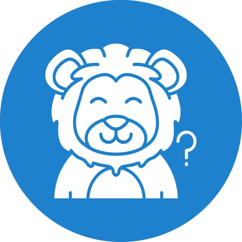 Thinking Glyph Circle Multicolor Icon vector