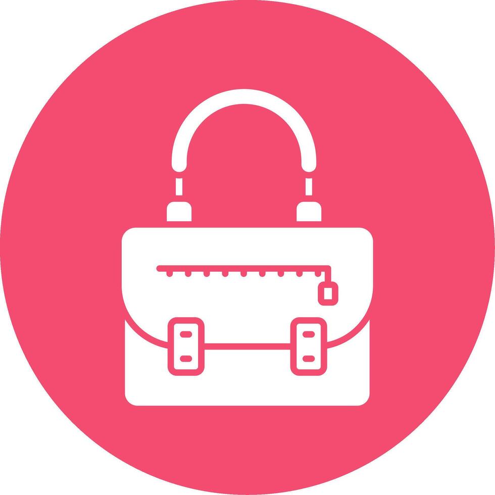 Handbag Glyph Circle Multicolor Icon vector