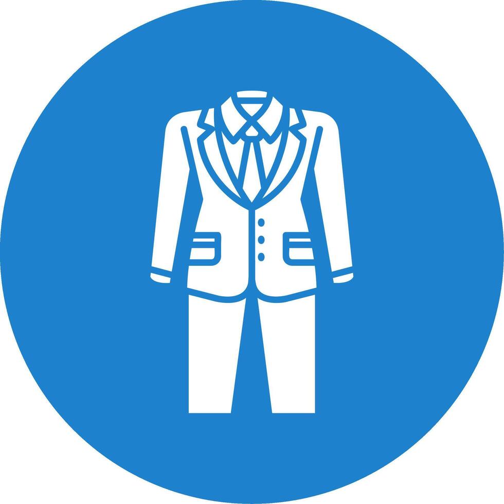 traje glifo circulo multicolor icono vector