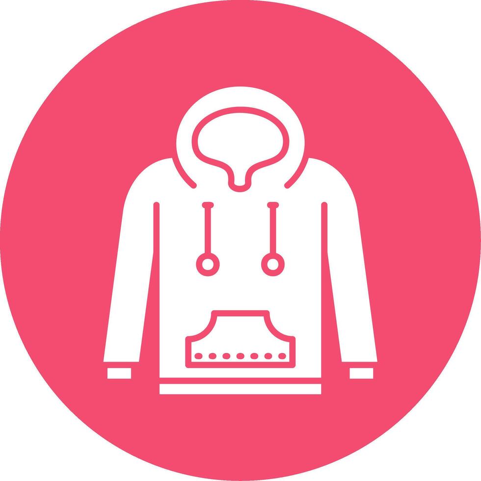 Hoodie Glyph Circle Multicolor Icon vector