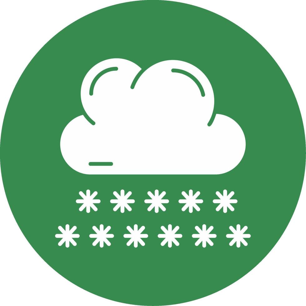 Snowy Glyph Circle Multicolor Icon vector