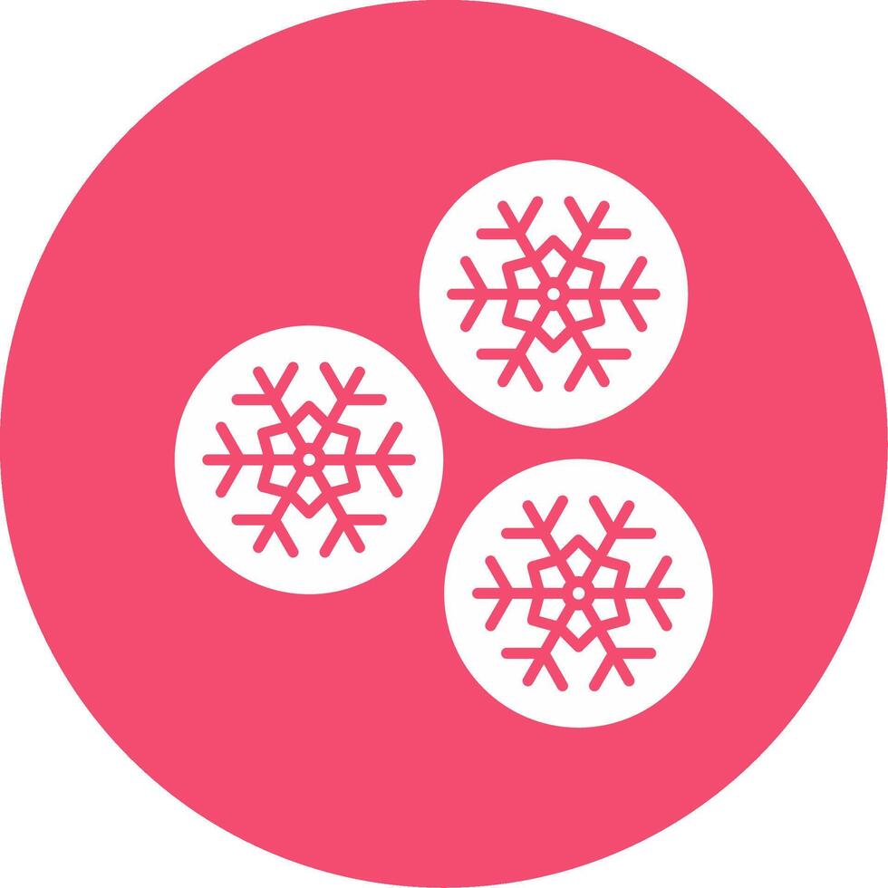 Snowball Glyph Circle Multicolor Icon vector