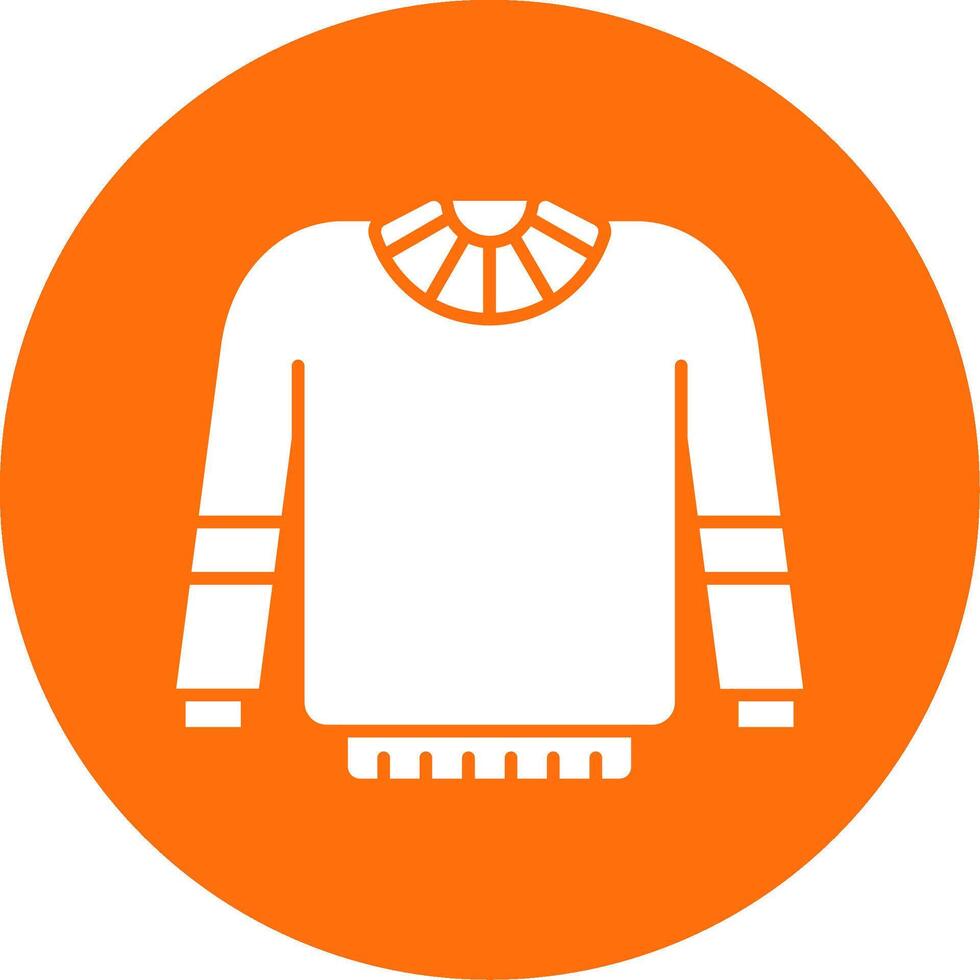 Sweater Glyph Circle Multicolor Icon vector