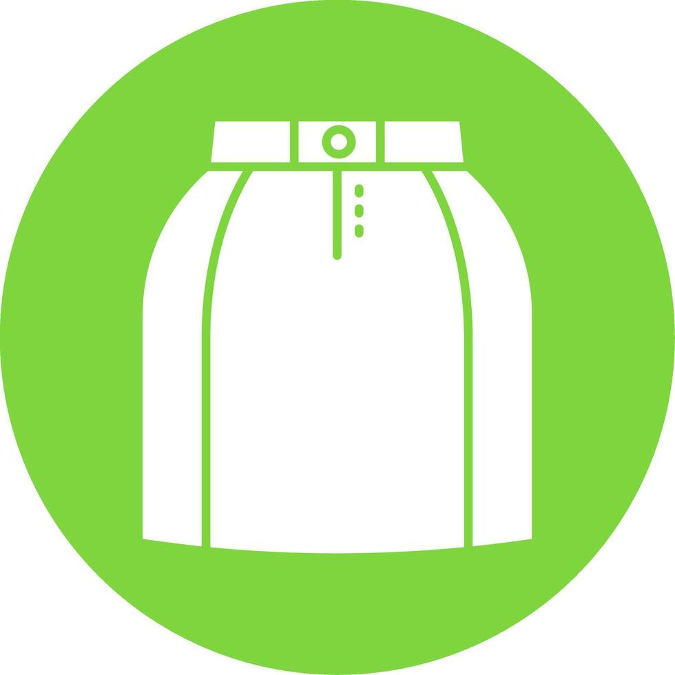 Mini skirt Glyph Circle Multicolor Icon vector