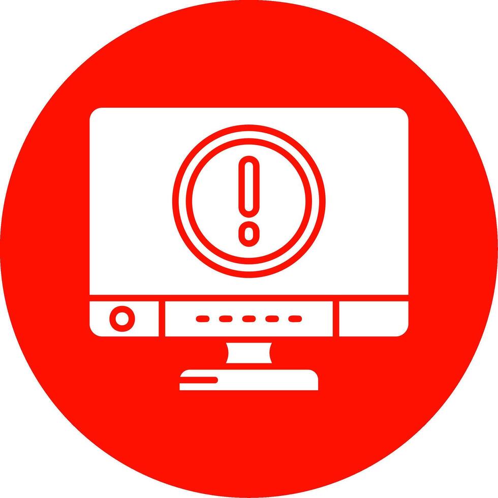 Error Glyph Circle Multicolor Icon vector